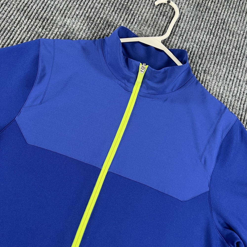 Nike Golf Dri-Fit Full Zip Jacket XL Blue Stretch Lightweight Youth 639535-455